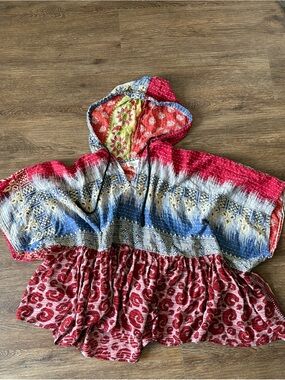 Kantha Bae Cosmos Hoodie One of a Kind Crafted from VTG Sari Textiles Free Size